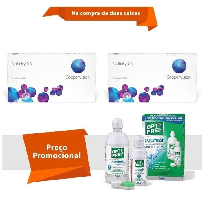 Combo Biofinity XR com Opti Free