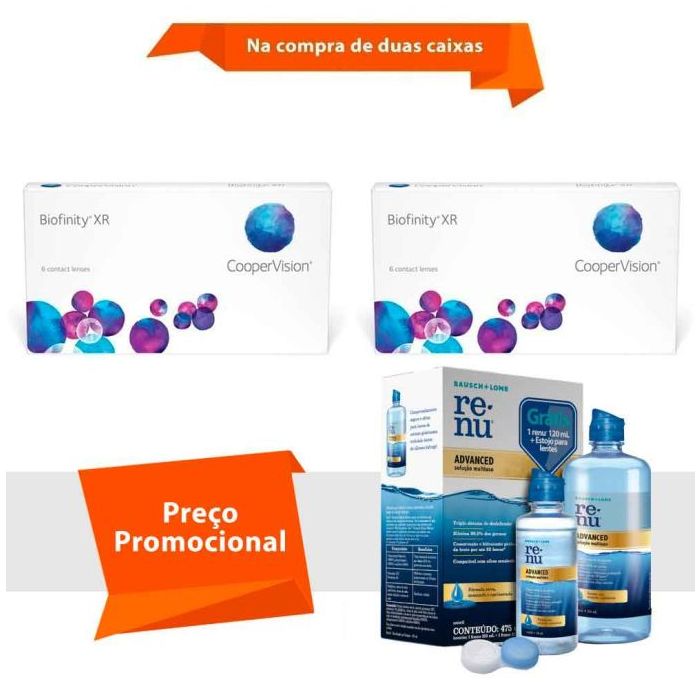 Combo Biofinity XR com Renu Advanced