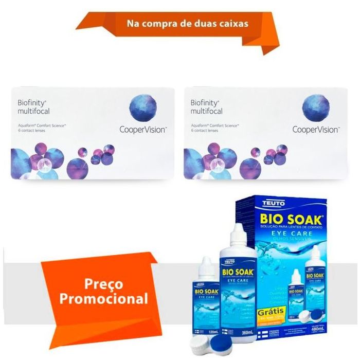Combo Biofinity Multifocal com Bio Soak