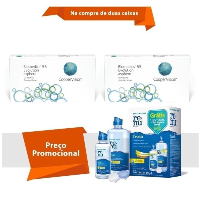 Combo Biomedics 55 Evolution com Renu Fresh