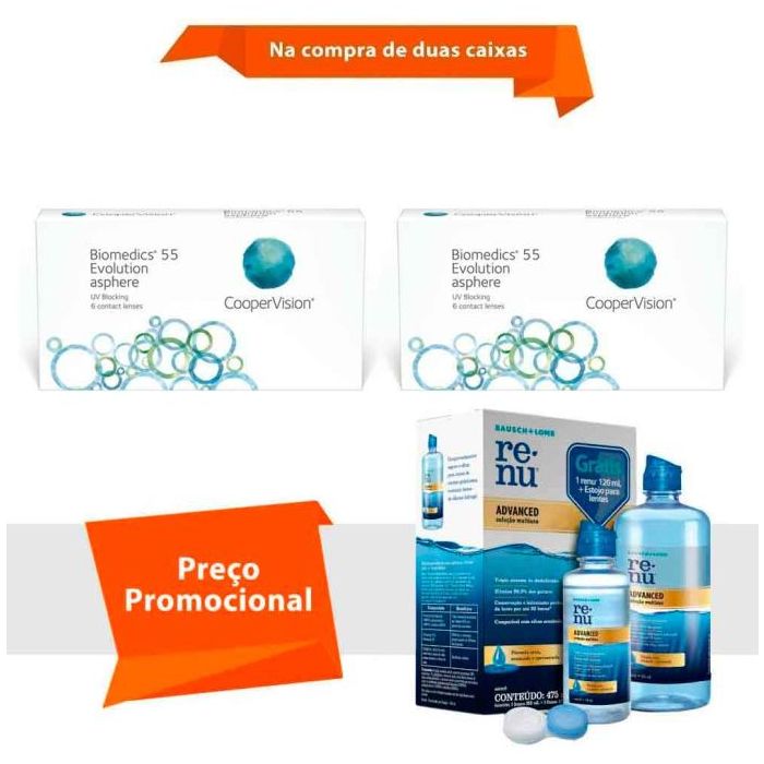 Combo Biomedics 55 Evolution com Renu Advanced