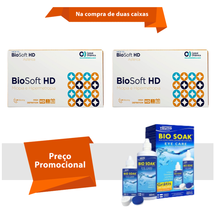 Combo BioSoft HD Asférica Com Bio Soak
