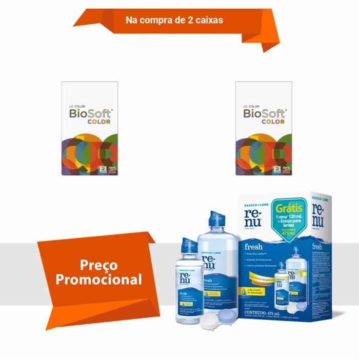Combo BioSoft Color Com Grau com Renu Fresh
