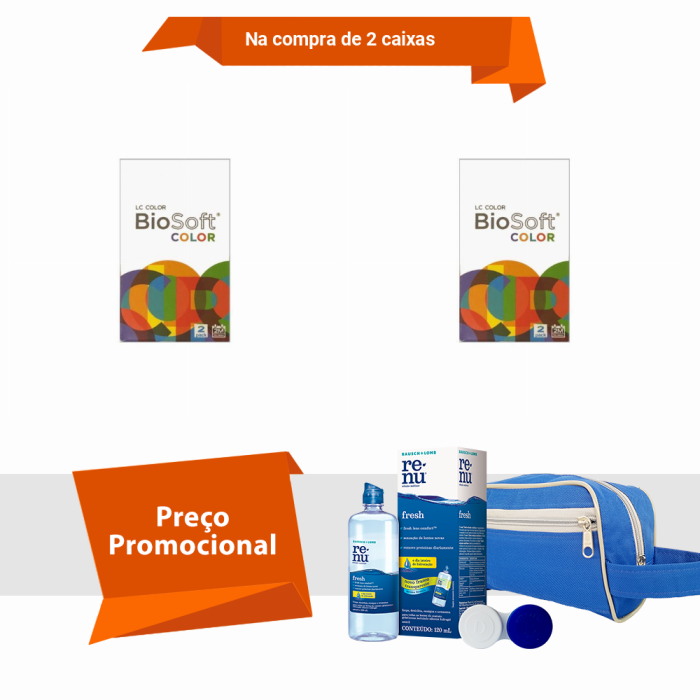 Combo BioSoft Color Sem Grau com Kit Renu Fresh