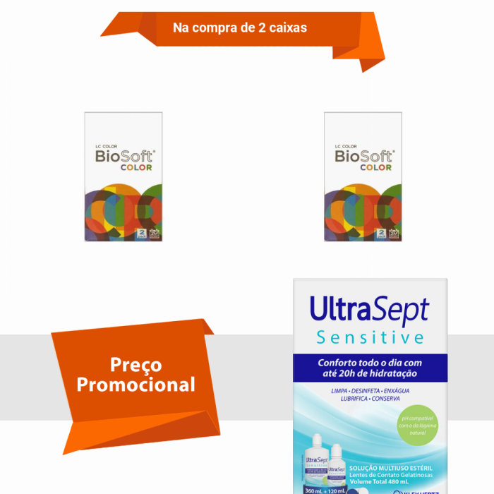Combo BioSoft Color Sem Grau com Ultrasept Sensitive