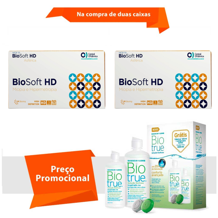 Combo BioSoft HD Asférica Com BioTrue