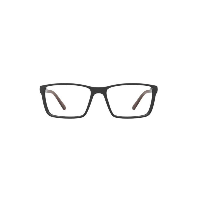 Óculos de Grau HB Polytech 0527-0819-55 Quadrado e Acetato MATTE BLACK/CARAMEL DEMO