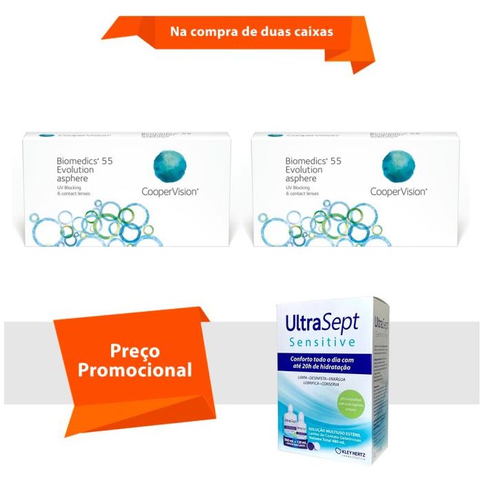 Combo Biomedics 55 Evolution com UltraSept Sensitive