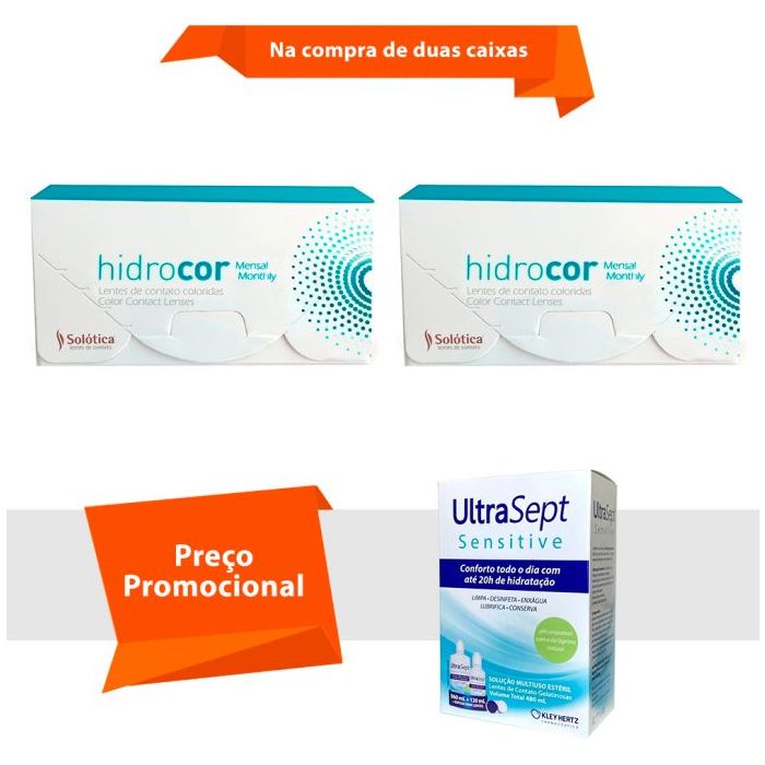 Combo Hidrocor Mensal Sem Grau com UltraSept Sensitive