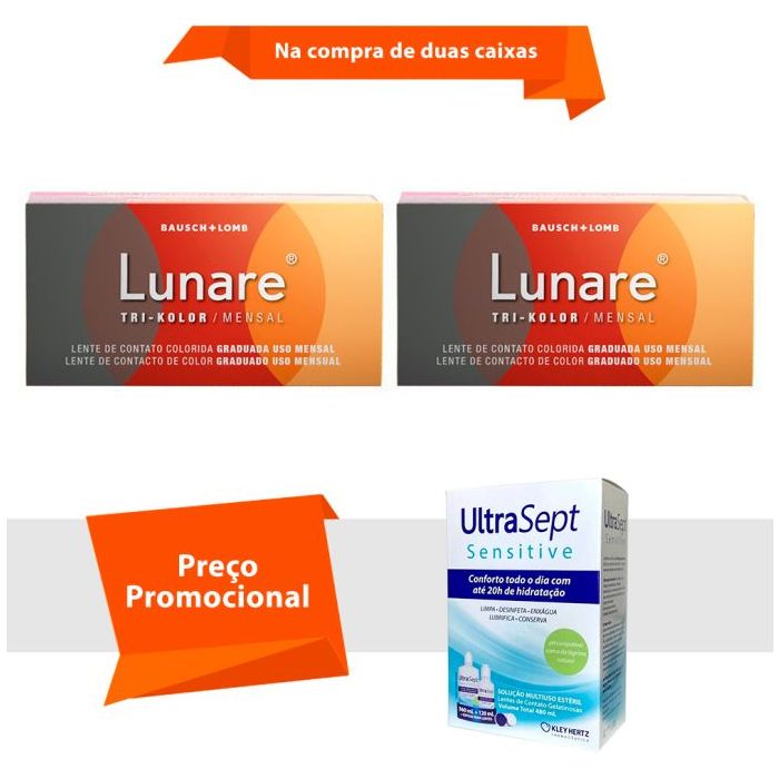 Combo Lunare Tri-Kolor Mensal Com Grau com UltraSept Sensitive