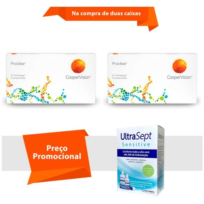 Combo Proclear XR Alto Grau com UltraSept Sensitive