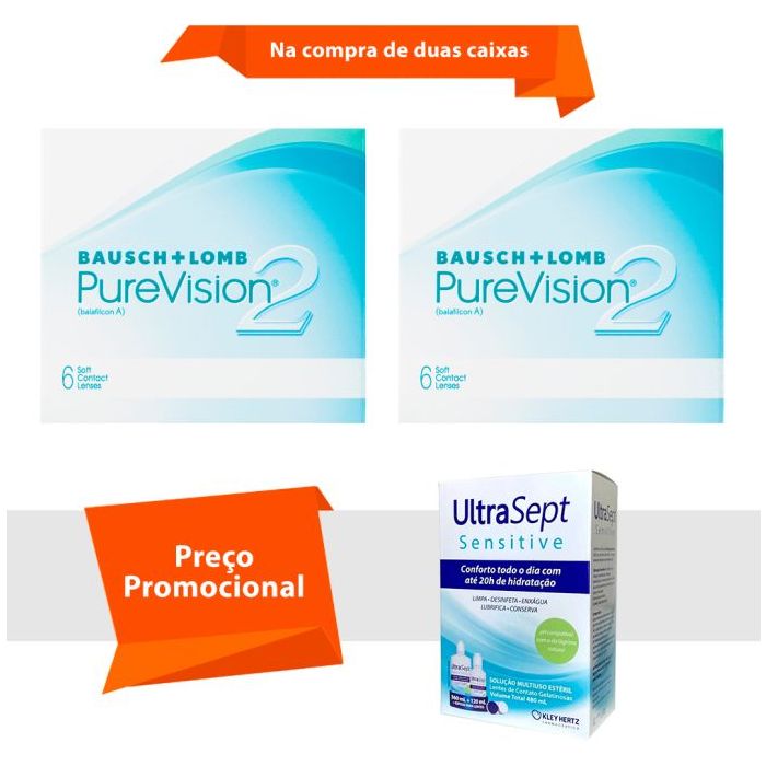 Combo Purevision 2 com UltraSept Sensitive
