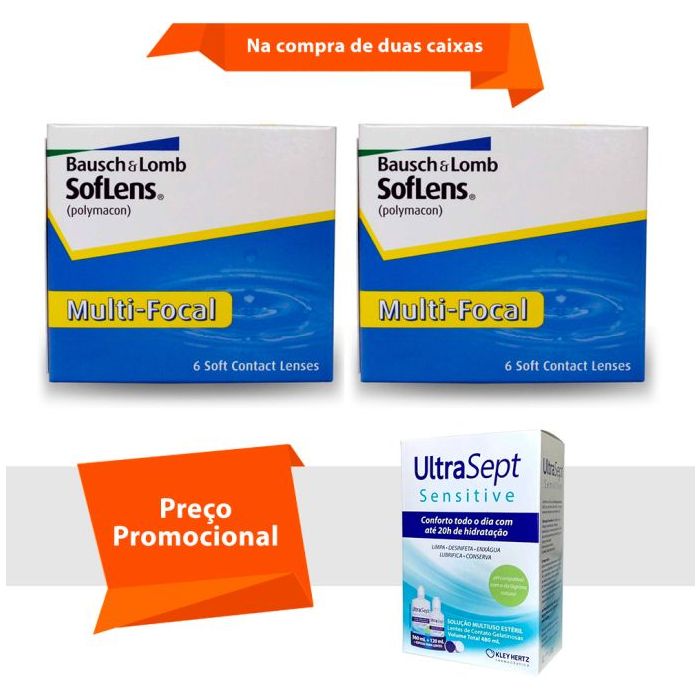 Combo Soflens Multifocal com UltraSept Sensitive