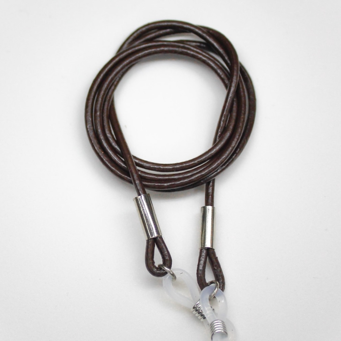 Cordão para óculos em couro marrom Vanin