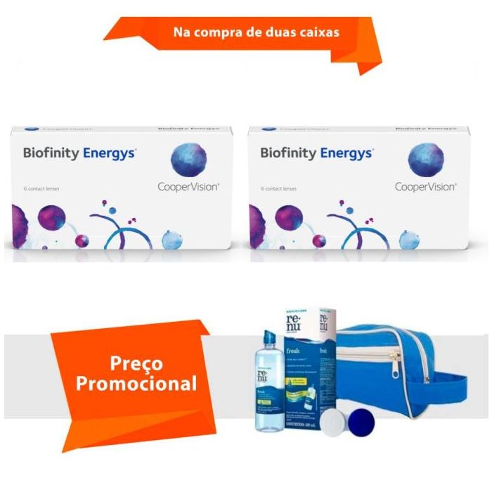 Combo Biofinity Energys com Kit Renu Fresh