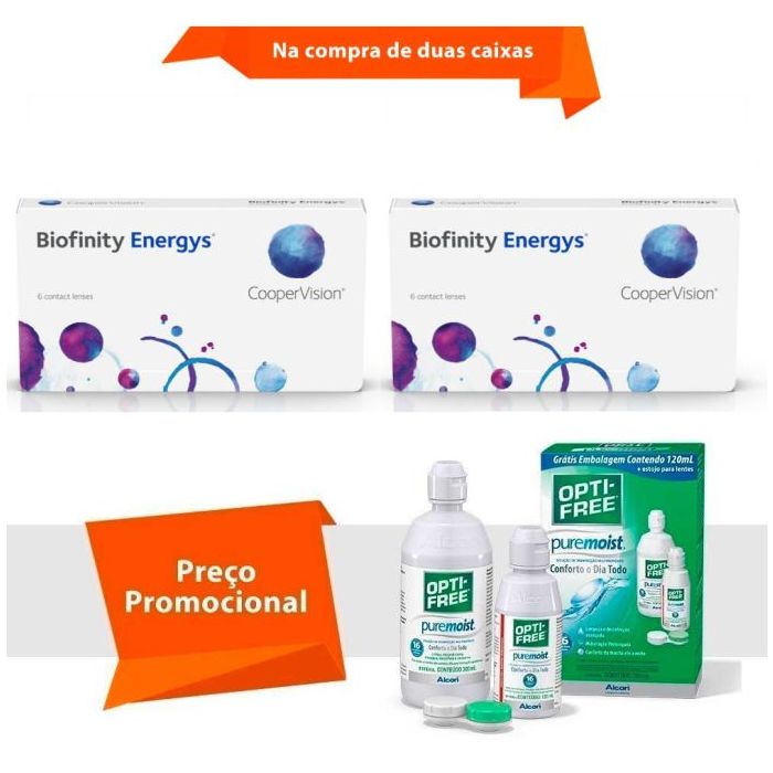 Combo Biofinity Energys com Opti Free