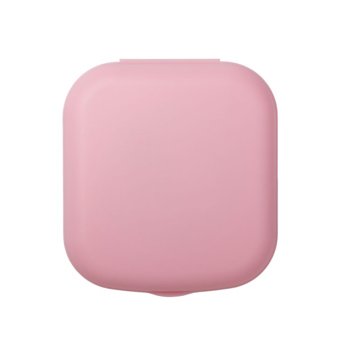 Estojo porta lentes Mini + Pinça e Ventosa Rosa