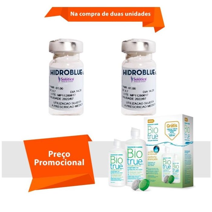 Combo Hidroblue UV com Biotrue