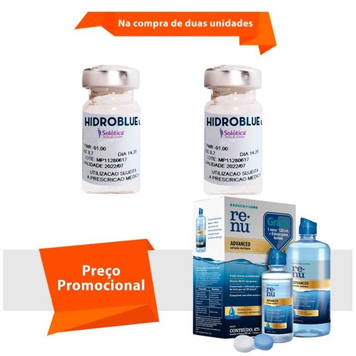 Combo Hidroblue UV Alto Grau com Renu Advanced