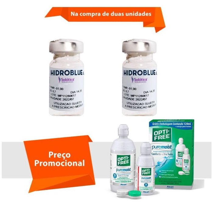 Combo Hidroblue UV Alto Grau com Opti Free 