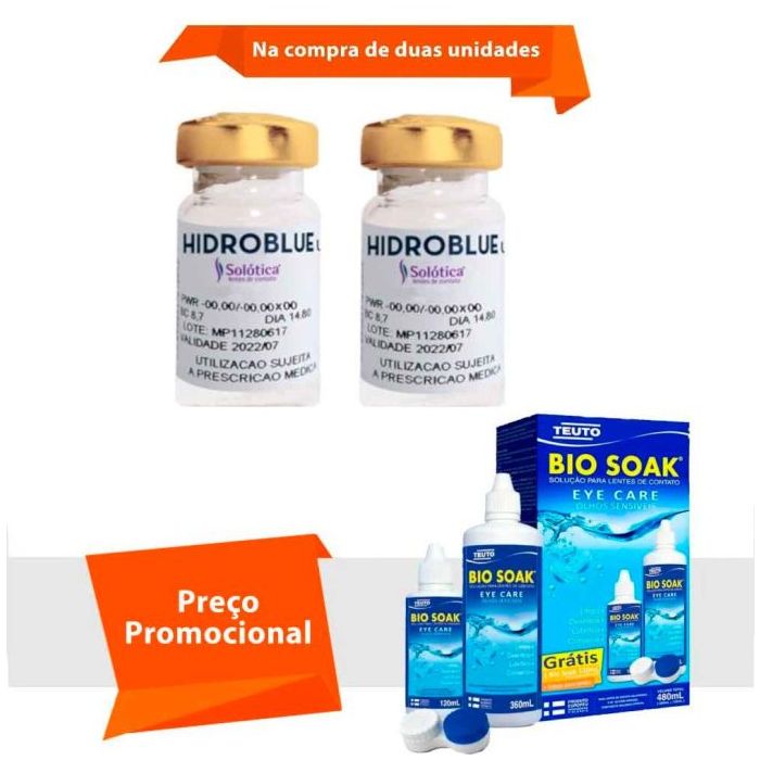Combo Hidroblue UV Tórica para Astigmatismo Com Bio Soak