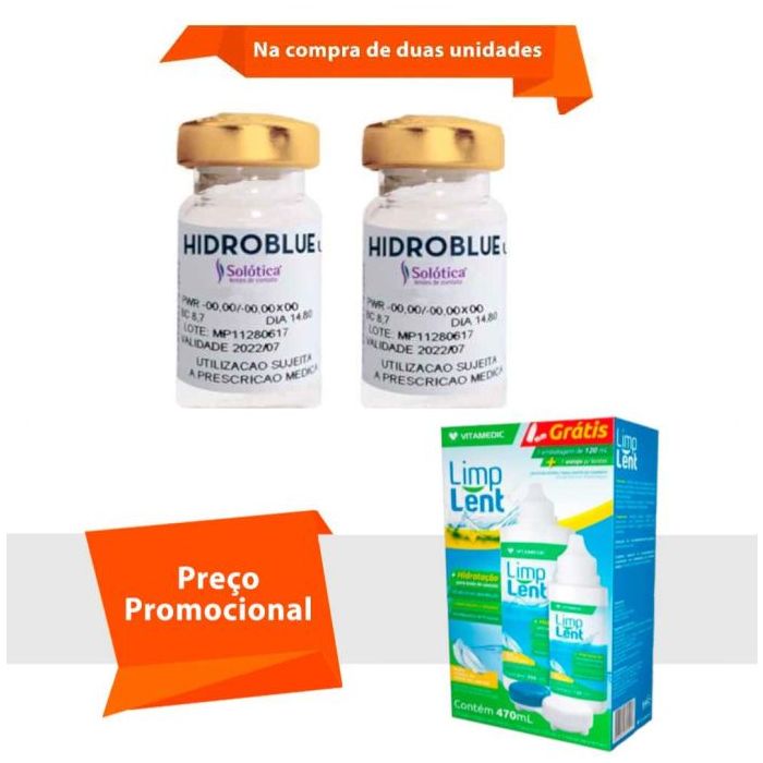 Combo Hidroblue UV Tórica para Astigmatismo com Limp Lent