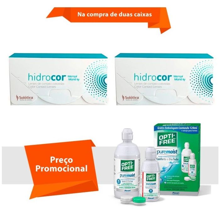 Combo Hidrocor Mensal Sem Grau com Opti Free