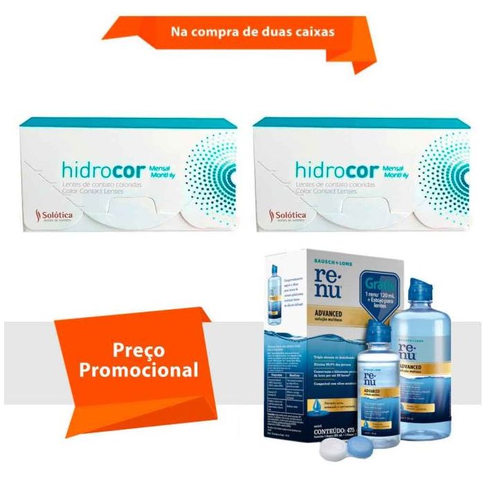 Combo Hidrocor Mensal Sem Grau com Renu Advanced