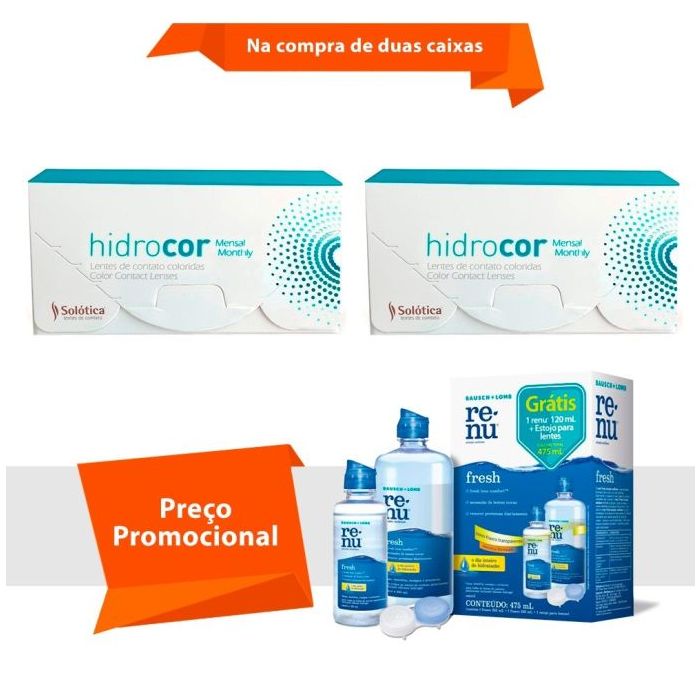 Combo Hidrocor Mensal Sem Grau com Renu Fresh