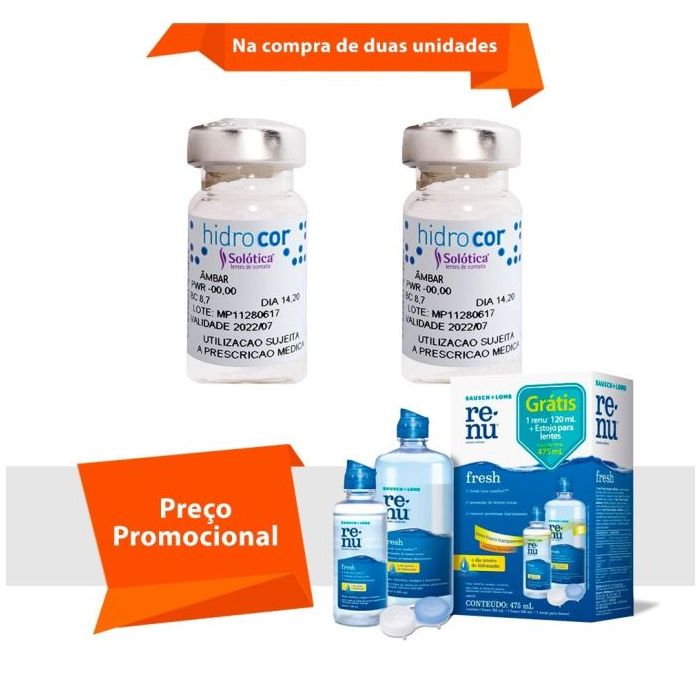Combo Hidrocor Sem Grau com Renu Fresh
