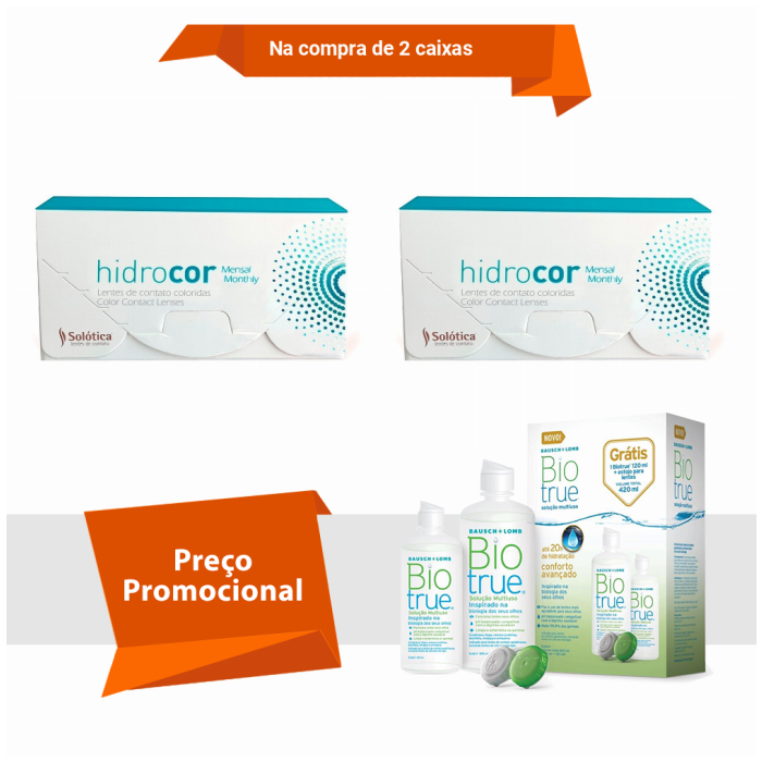 Combo Hidrocor Mensal Com Grau com BioTrue