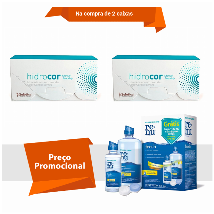 Combo Hidrocor Mensal Com Grau Com Renu Fresh