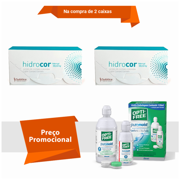 Combo Hidrocor Mensal Com Grau Com Opti Free