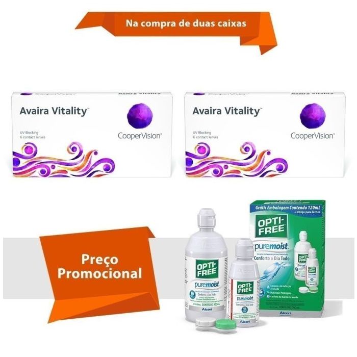 Combo Avaira Vitality com Opti Free