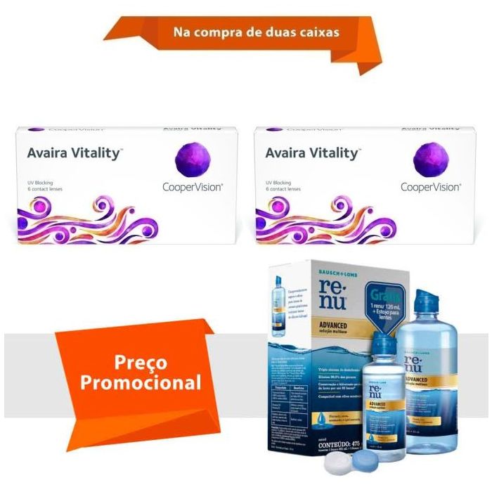 Combo Avaira Vitality com Renu Advanced