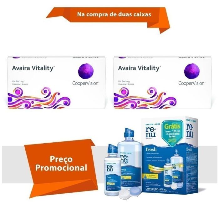 Combo Avaira Vitality com Renu Fresh