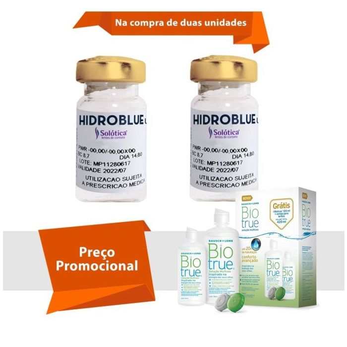 Combo Hidroblue UV Tórica para Astigmatismo Com BioTrue