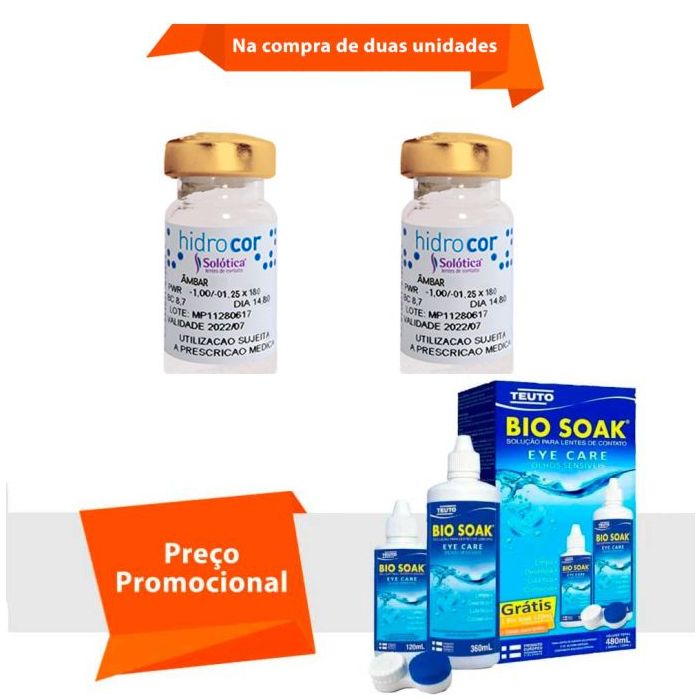 Combo Hidrocor Tórica para Astigmatismo Com Bio Soak
