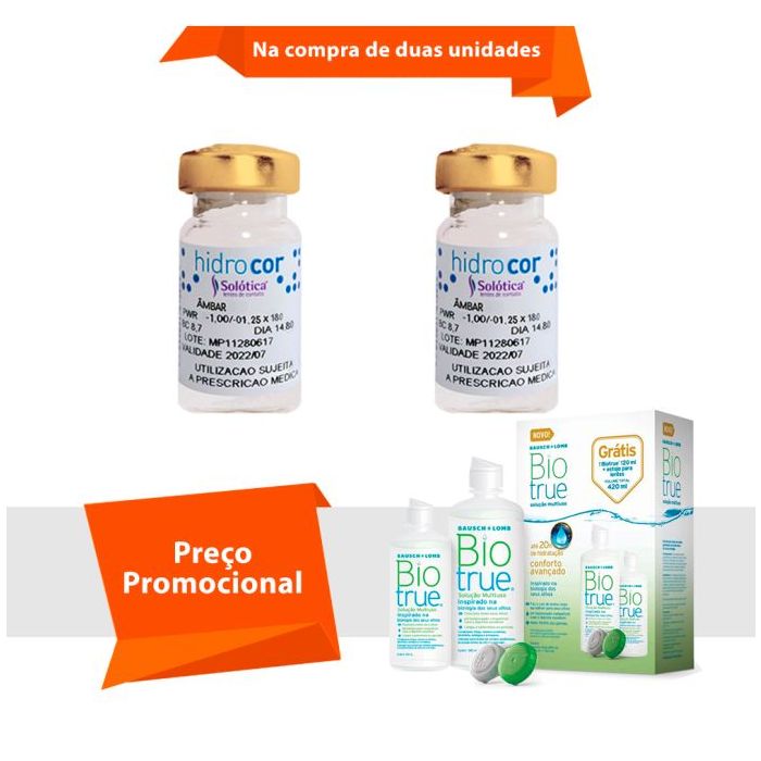 Combo Hidrocor Tórica para Astigmatismo Com Biotrue