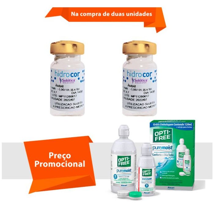 Combo Hidrocor Tórica para Astigmatismo com Opti Free