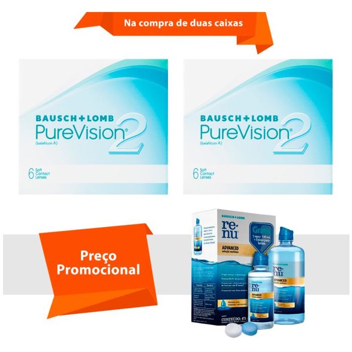 Combo Purevision 2 com Renu Advanced