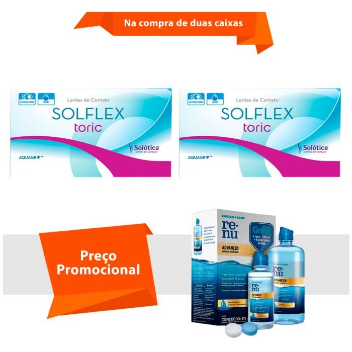 Combo Solflex Toric com Renu Advanced