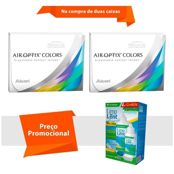 Combo Air Optix Colors com Grau com Limp Lent