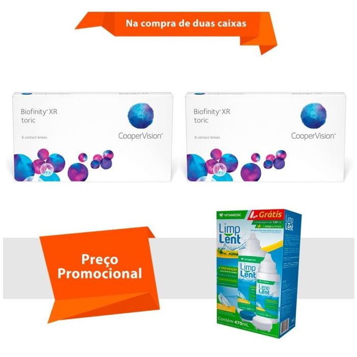 Combo Biofinity XR Toric para Astigmatismo com Limp Lent