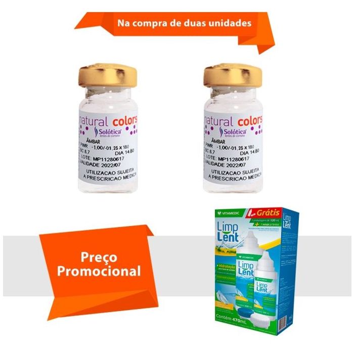 Combo Natural Colors Tórica para Astigmatismo Com Limp Lent