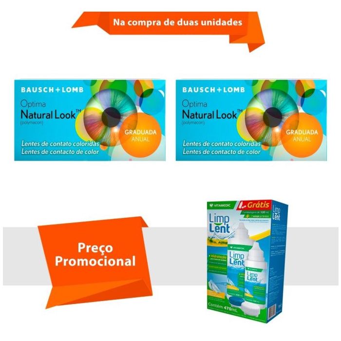 Combo Optima Natural Look Com Grau com Limp Lent