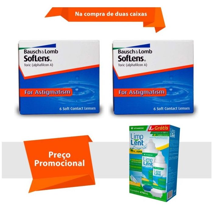 Combo Soflens Toric para Astigmatismo com Limp Lent