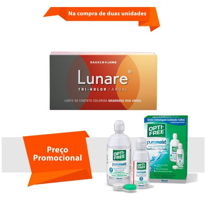 Combo Lunare Tri-Kolor Anual sem Grau com Opti Free
