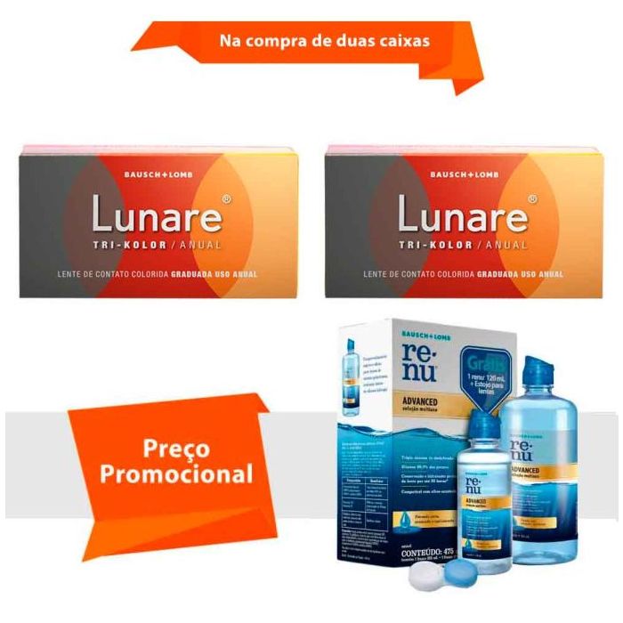 Combo Lunare Tri-Kolor Anual com Grau com Renu Advanced