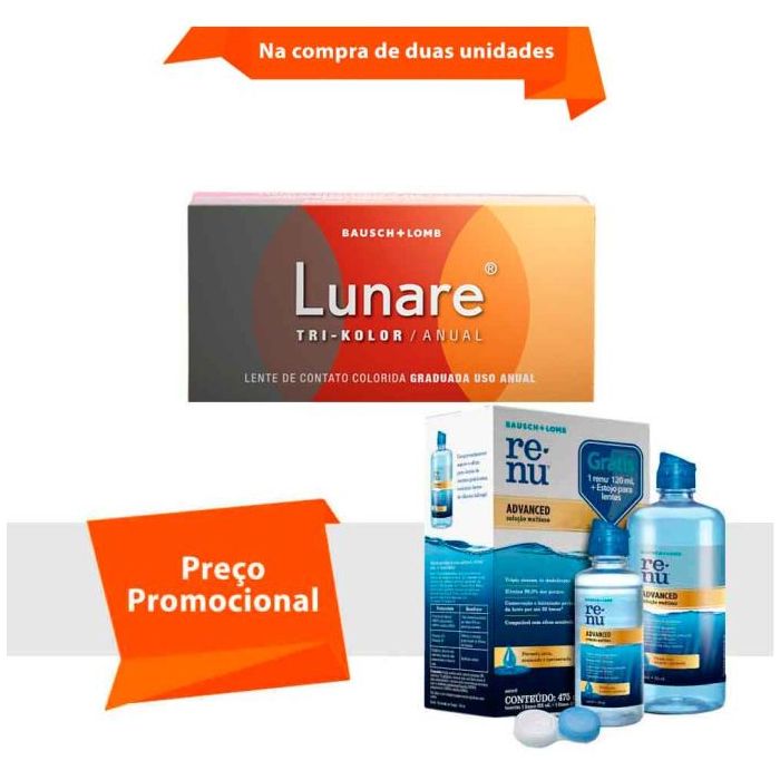 Combo Lunare Tri-Kolor Anual sem Grau com Renu Advanced